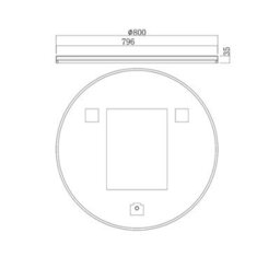 Royal Bathrooms Luxor 800 X 800mm Brushed Brass Round Framed Mirror Within Frame Led, Touch Sensor & Demister Pad - thumbnail 4