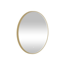 Royal Bathrooms Luxor 800 X 800mm Brushed Brass Round Framed Mirror Within Frame Led, Touch Sensor & Demister Pad - thumbnail 9