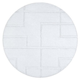 RugsX Bathroom Rug Supreme Circle Lines, Non-Slip, Soft - White  Circle 50 Cm - thumbnail 4