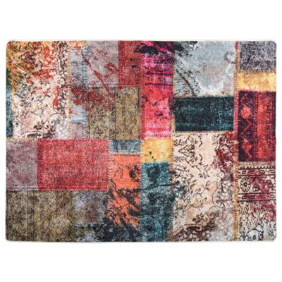 Berkfield Durable Rug Washable Multicolour 400X300 Cm Anti Slip