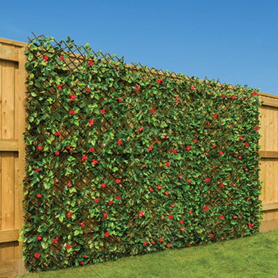 Christow Artificial Expanding Trellis Leaf Garden Screen 1M X 2M - image 1
