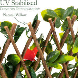 Christow Artificial Expanding Trellis Leaf Garden Screen 1M X 2M - thumbnail 6