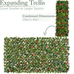 Christow Artificial Expanding Trellis Leaf Garden Screen 1M X 2M - thumbnail 5