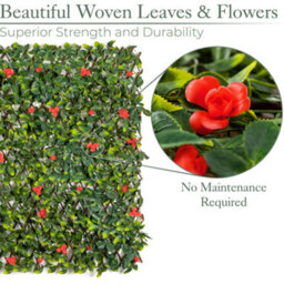 Christow Artificial Expanding Trellis Leaf Garden Screen 1M X 2M - thumbnail 4