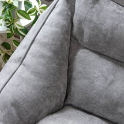 icon Natalia Chenille Adults Bean Bag Armchair, Ready Filled Large Beanbag Grey - thumbnail 4