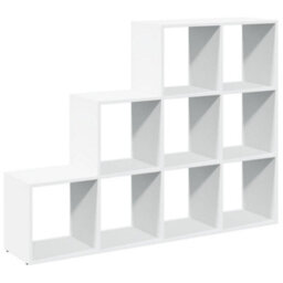 Berkfield Room Divider Bookcase 3-Tier White 137.5X29X103.5 Cm Engineered Wood - thumbnail 7