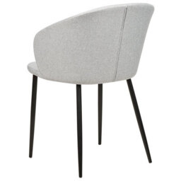 Beliani Set Of 2 Dining Chairs Mason Fabric Light Grey - thumbnail 6