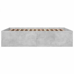 Berkfield Bed Frame Without Mattress Concrete Grey 150X200 Cm King Size - thumbnail 5