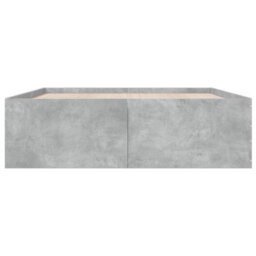 Berkfield Bed Frame Without Mattress Concrete Grey 150X200 Cm King Size - thumbnail 4