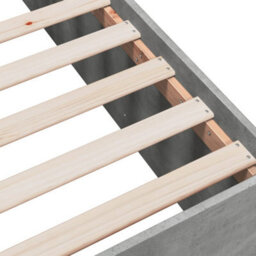 Berkfield Bed Frame Without Mattress Concrete Grey 150X200 Cm King Size - thumbnail 7