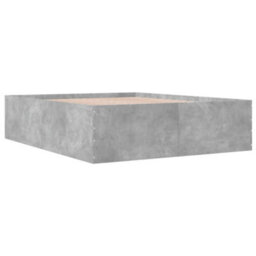 Berkfield Bed Frame Without Mattress Concrete Grey 150X200 Cm King Size - thumbnail 6