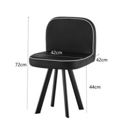 Comfy Living White 150Cm Square Dining Table Set With 6 Black Chairs - thumbnail 4