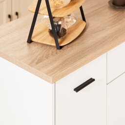 Sobuy Fkw126-Nw,kitchen Island On Wheels Storage Trolley With Drawers And Towel Rail, Mobile Storage Unit,w46Xd95Xh91 - thumbnail 7