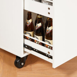 Sobuy Fkw126-Nw,kitchen Island On Wheels Storage Trolley With Drawers And Towel Rail, Mobile Storage Unit,w46Xd95Xh91 - thumbnail 6