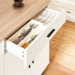 Sobuy Fkw126-Nw,kitchen Island On Wheels Storage Trolley With Drawers And Towel Rail, Mobile Storage Unit,w46Xd95Xh91 - thumbnail 8