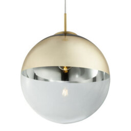 Luminosa Lighting Luminosa Varus 33Cm Globe Pendant Ceiling Light Gold Colors Transparent Glass Shade 1X E27 - thumbnail 3