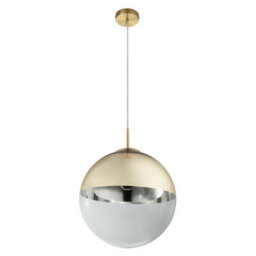 Luminosa Lighting Luminosa Varus 33Cm Globe Pendant Ceiling Light Gold Colors Transparent Glass Shade 1X E27 - thumbnail 2