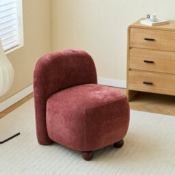 Nordlys Solid Wood And Terracotta Fabric Lounge Chair Countryside Style Living Room - thumbnail 3