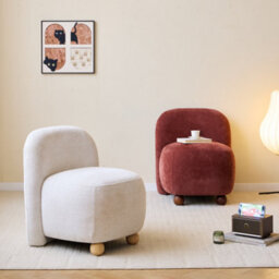 Nordlys Solid Wood And Terracotta Fabric Lounge Chair Countryside Style Living Room - thumbnail 5