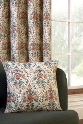 Sundour Buttermere - Fully Lined Floral Curtains - Pencil Pleat - Polycotton (Autumn, Filled Cover - 18'' X 18'' (Single)) - thumbnail 3