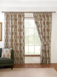 Sundour Buttermere - Fully Lined Floral Curtains - Pencil Pleat - Polycotton (Autumn, Filled Cover - 18'' X 18'' (Single)) - thumbnail 1