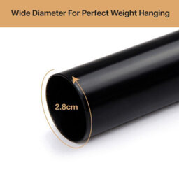 Moonlight Bedding Extendable Metal Curtain Pole With Ball Finials - Adjustable Plain Curtain Rod (Matte Black, 48 - 84 Inch) - thumbnail 4