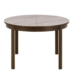 Furniture To Go Southampton Round Extendable Dining Table In Cream Ceramic 120/220 X 120 X 75Cm - thumbnail 2