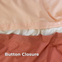 MHG Living Reversible 100% Cotton Duvet Cover Set With Pillowcases - Soft & Breathable Terracotta Bedding, Button Closure - Double - thumbnail 6