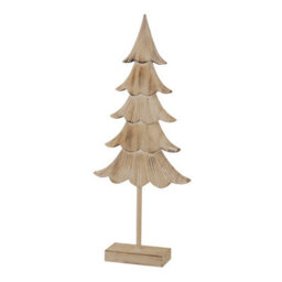 Hill Interiors Rustic Fir Tree Christmas Decoration Brown/white (41Cm X 6Cm X 22Cm) - thumbnail 2