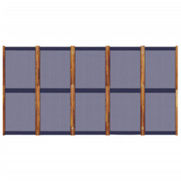 Walplus Dark Blue 5 Panel Room Divider 350X180 Cm Room Screen - thumbnail 4
