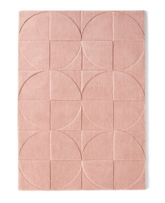 Geometric Wool Rug, Optical/ (3D) Rug, Modern Rug, Handmade Luxurious Rug For Bedroom, & Dining Room-160Cm X 230Cm - image 1