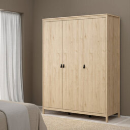 Furniture To Go Barcelona Wardrobe With 3 Doors In Jackson Hickory Oak - thumbnail 7
