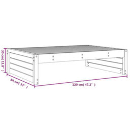 Berkfield Garden Footstool 120X80 Cm Impregnated Wood Pine - thumbnail 8