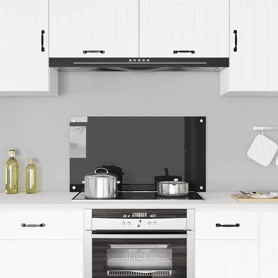 Walplus Kitchen Backsplash Black 90 X 50 Cm Tempered Glass - image 1