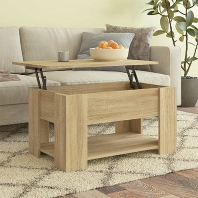 Berkfield Coffee Table Sonoma Oak 79X49X41 Cm Engineered Wood - image 1