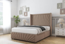 "Comfort Sunrise Mink Plush Divan Bed Set No Drawers - 54"" Wingback & 12"" Footboard 5' King" - thumbnail 2