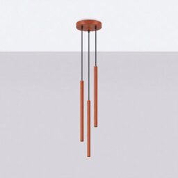 Sollux Lighting Arche Steel Red Ochre 3 Lights Modern Pendant Lamps - thumbnail 2