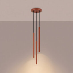 Sollux Lighting Arche Steel Red Ochre 3 Lights Modern Pendant Lamps - thumbnail 3
