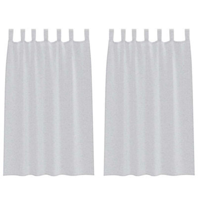 Berkfield Modern Curtains With Curtains 2 Pcs Light Gray Polyester