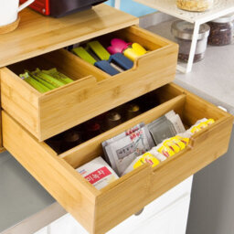 Sobuy Frg82-N, Bamboo Home Office Desk Tidy Organiser, Desktop Monitor Stand, W31Xd30Xh17.6 - thumbnail 8