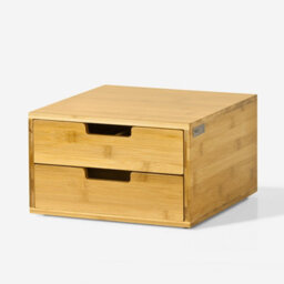 Sobuy Frg82-N, Bamboo Home Office Desk Tidy Organiser, Desktop Monitor Stand, W31Xd30Xh17.6 - thumbnail 2