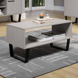 Core Products Grey Waxed Coffee Table With Under Storage Shelf, H46.6Cm X W91.0Cm X D45.0Cm - thumbnail 6