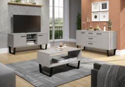Core Products Grey Waxed Coffee Table With Under Storage Shelf, H46.6Cm X W91.0Cm X D45.0Cm - thumbnail 3