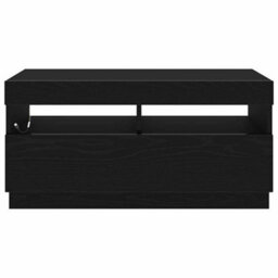 Berkfield Modern Tv Cabinet With Led Lights - Black Oak, 80X35X40 Cm, Made Of Engineered Wood - thumbnail 6
