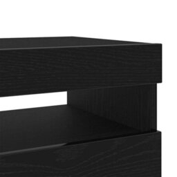 Berkfield Modern Tv Cabinet With Led Lights - Black Oak, 80X35X40 Cm, Made Of Engineered Wood - thumbnail 9