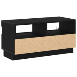 Berkfield Modern Tv Cabinet With Led Lights - Black Oak, 80X35X40 Cm, Made Of Engineered Wood - thumbnail 8