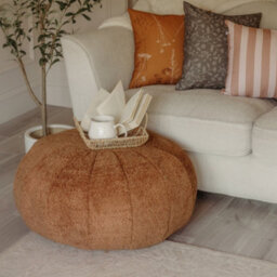 rucomfy Beanbags Rucomfy Indoor Snug Rust Pouffe - Comfortable Bean Bag Footstool - thumbnail 2