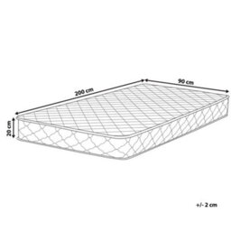 Beliani Pocket Spring Mattress Duo H3/4 Firm H2/3 Medium 90 X 200 Cm (Eu Single) - thumbnail 3