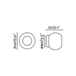Luminosa Lighting Luminosa Moy Bathroom Wall Lamp Matt Black Ip44 3000K - thumbnail 3