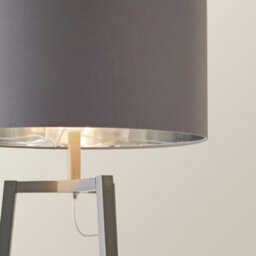 Valuelights Hiru Grey 3 Tier Shelf Floor Lamp With Metallic Silver Inner Shade - thumbnail 5